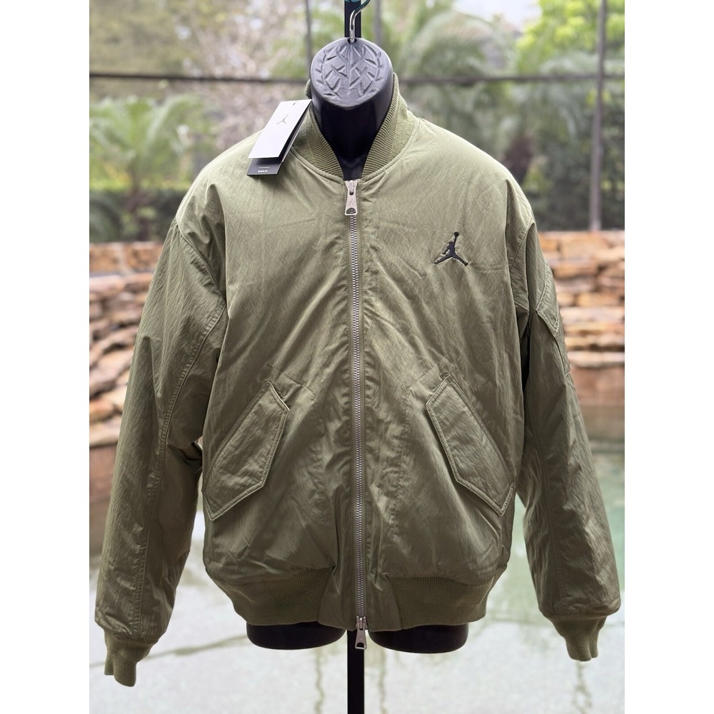Jordan Essentials Renegade Bomber Jacket Olive Men's M FB7316-340 NWT